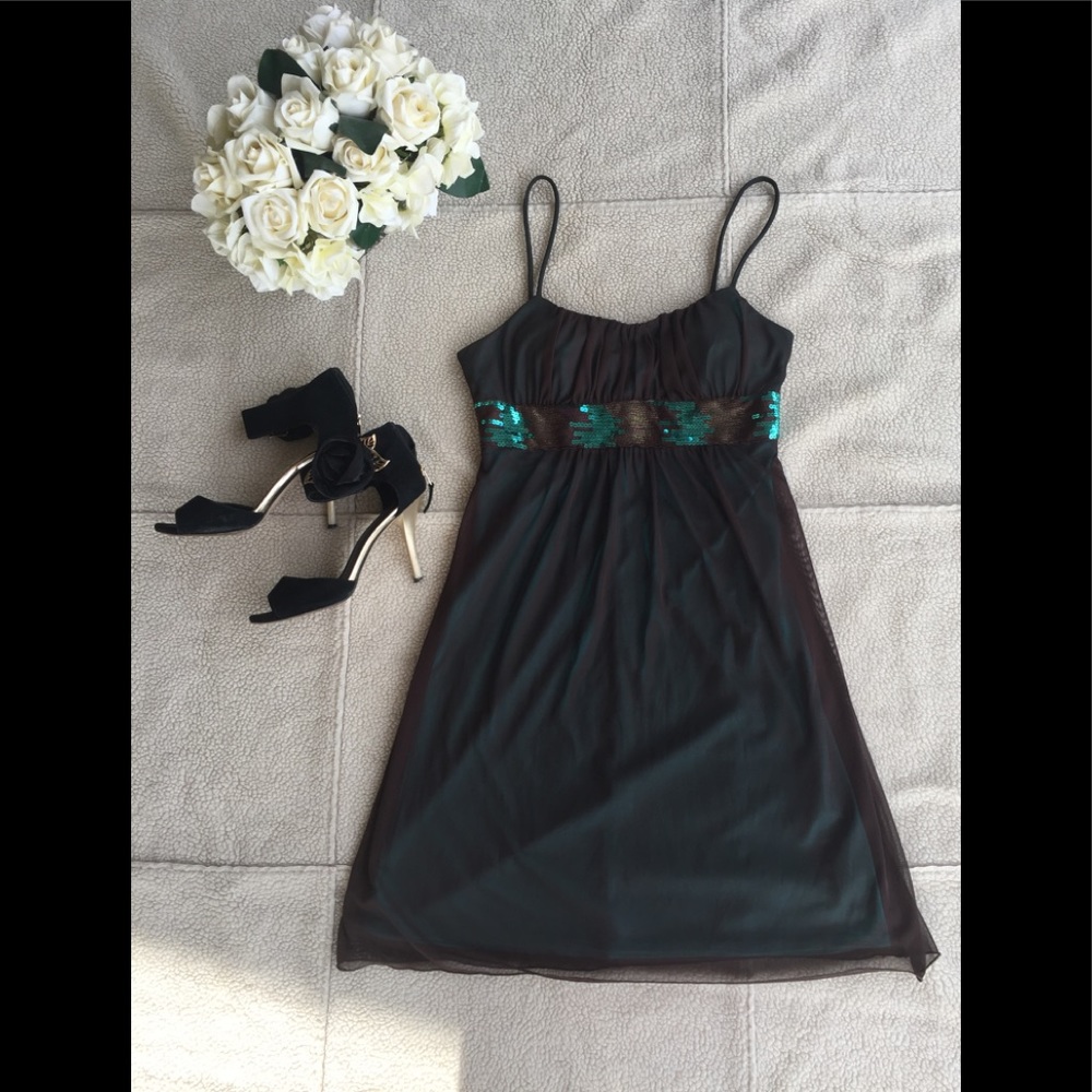❤️I.N. San Francisco Dress with Sequin Waistline
